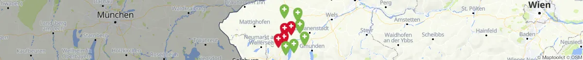 Kartenansicht für Apotheken-Notdienste in der Nähe von Redleiten (Vöcklabruck, Oberösterreich)
